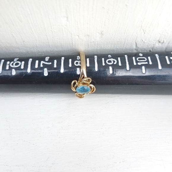 14K GE ESPO (Joseph Esposito) Gold Aquamarine Ring - Picture 7 of 9